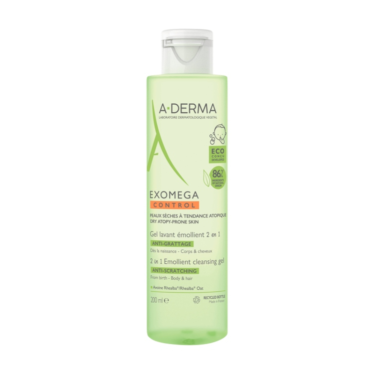 A-Derma Exomega Control penušavi gel 2u1 200ml